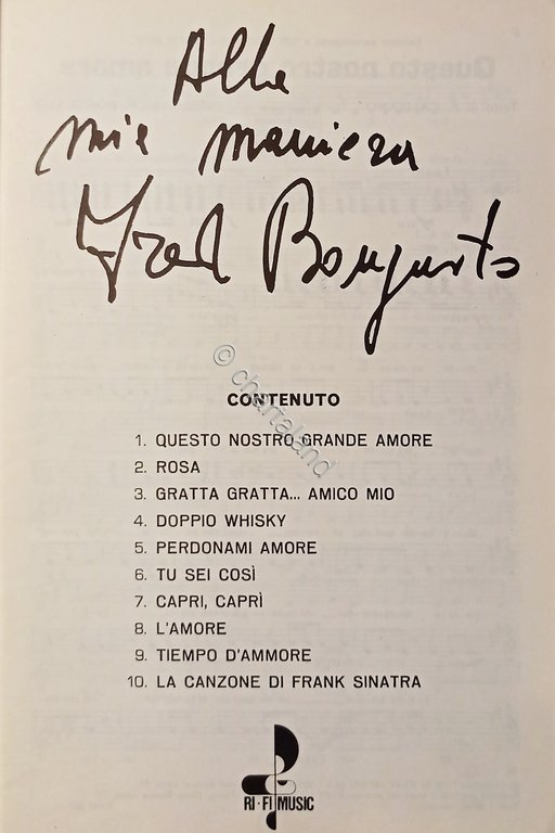 Spartiti - Alla mia maniera - Album di Fred Bongusto …