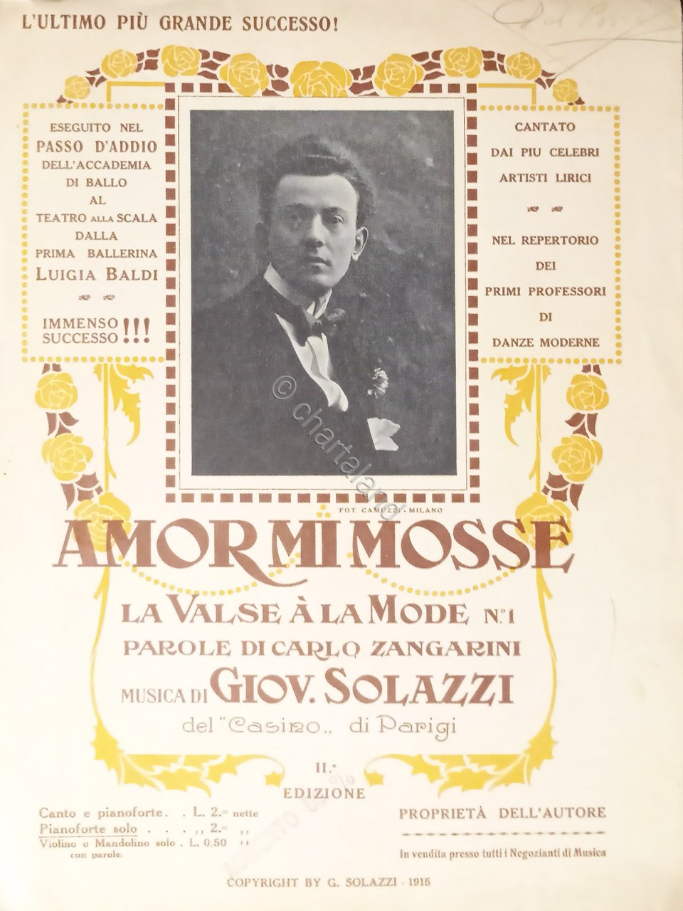 Spartiti - Amor mi mosse - La Valsa a la …