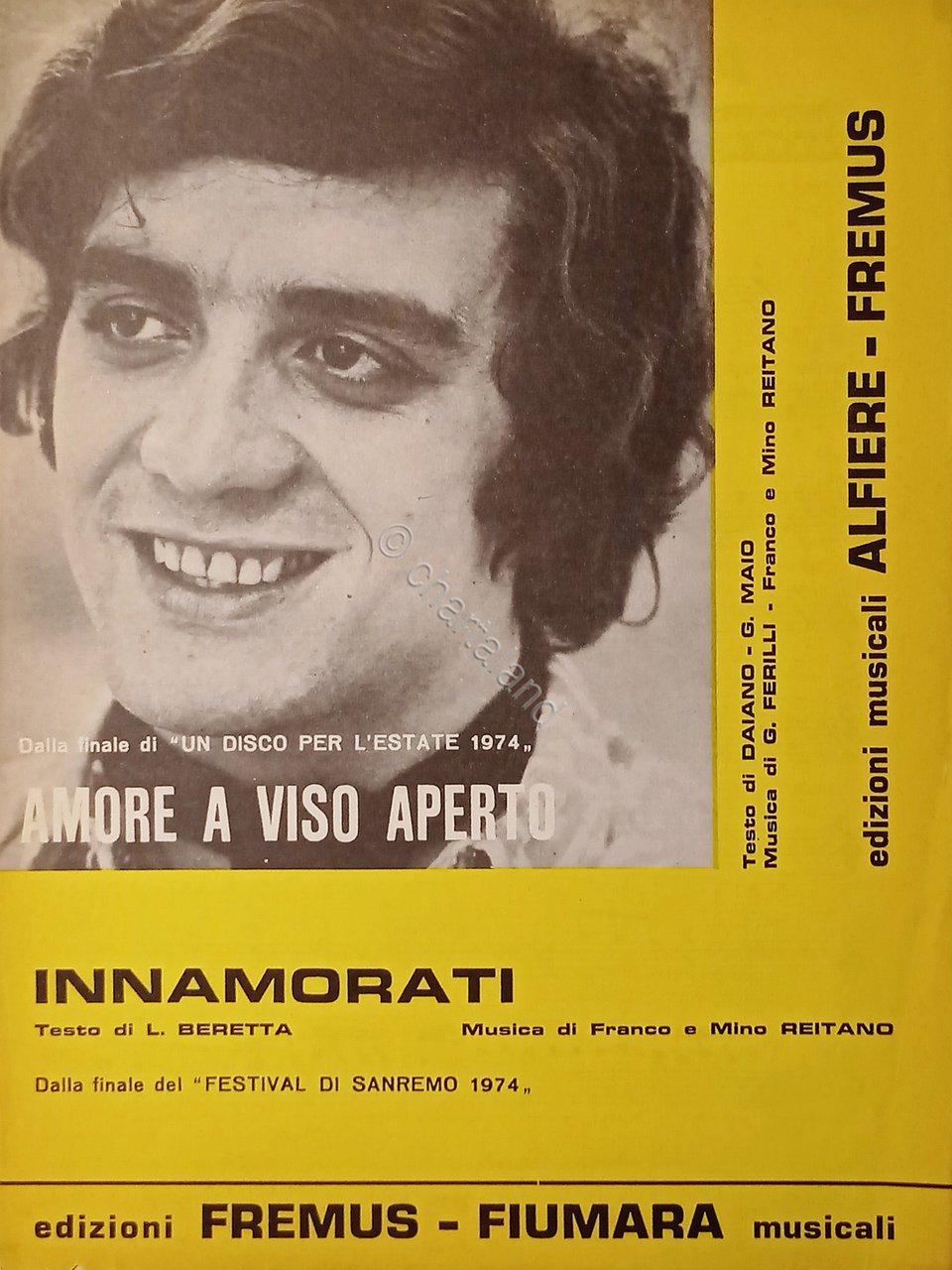 Spartiti - Amore a viso aperto - Innamorati di Franco …