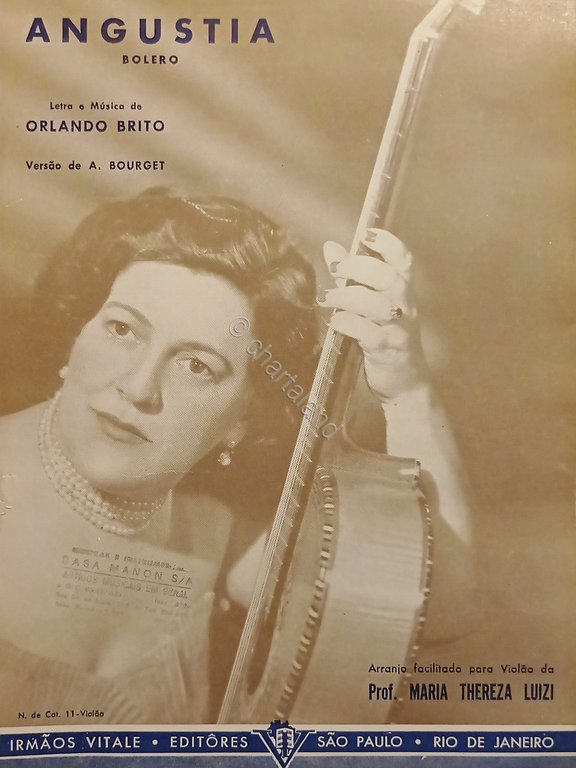 Spartiti - Angustia - Bolero di Orlando Brito - Para Violao da M. T. Luizi 1956