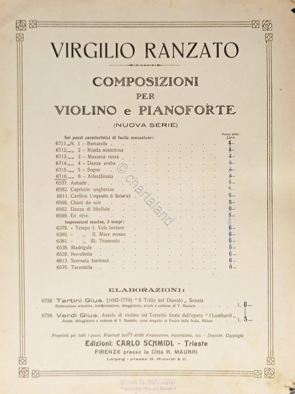 Spartiti - Arlecchinata - Composizione per Violino e Pianoforte di …