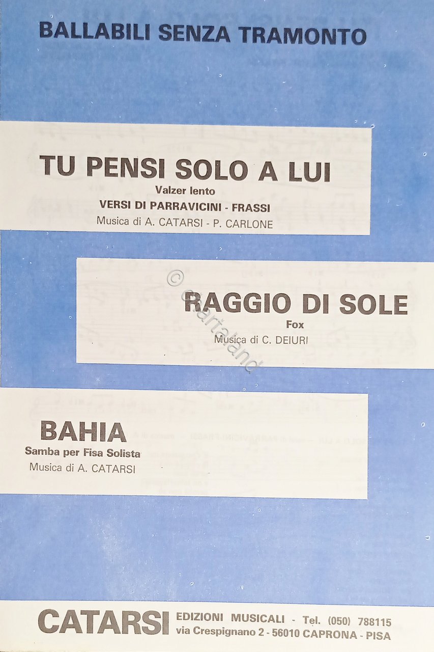 Spartiti - Ballabili senza Tramonto - Raccolta - 1980 ca.