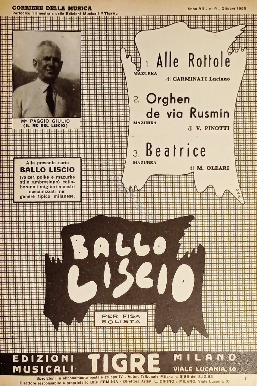 Spartiti - Ballo Liscio per Fisa Solista - Paggio Giulio … | Immagine principale