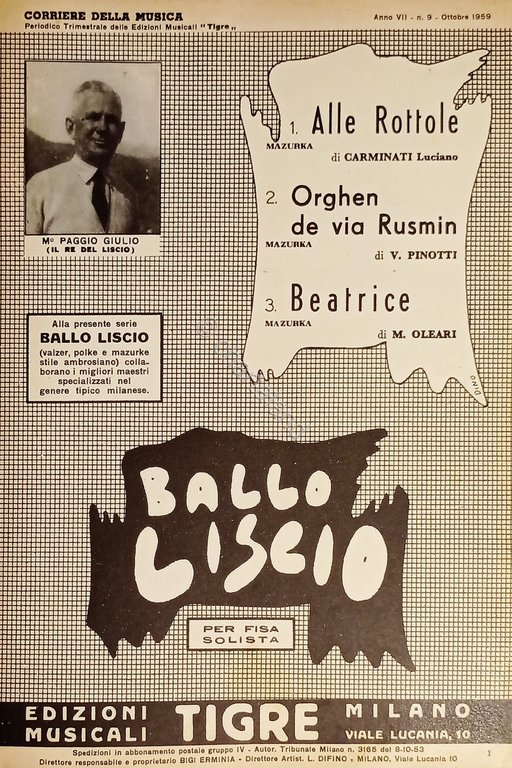 Spartiti - Ballo Liscio per Fisa Solista - Paggio Giulio … | Immagine Gallery 1