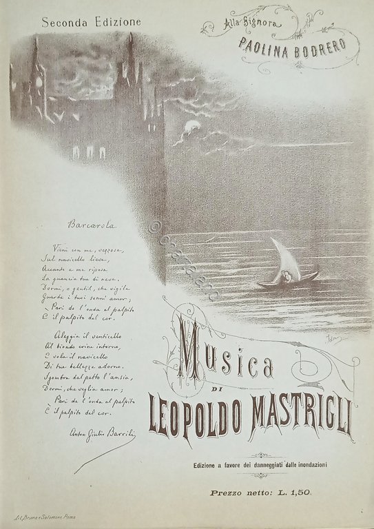 Spartiti - Barcarola per Canto e Piano e Canto - …