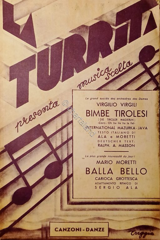 Spartiti - Bimbe Tirolesi di V. Virgili - Balla Bello …