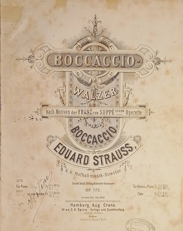 Spartiti - Boccaccio - Walzer von Eduard Strauss - Op. …