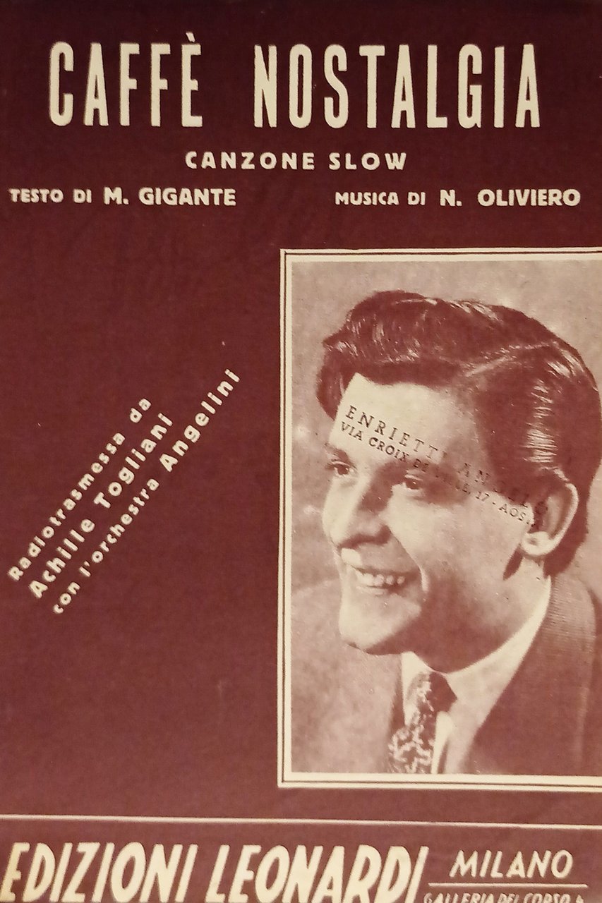 Spartiti - Caffè Nostalgia - Slow per Canto, Violino o … | Immagine principale