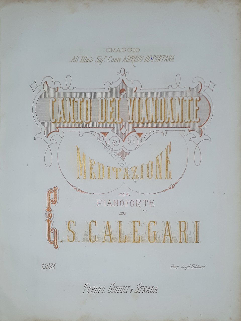 Spartiti - Canto del Viandante - Meditazione per Pianoforte di …