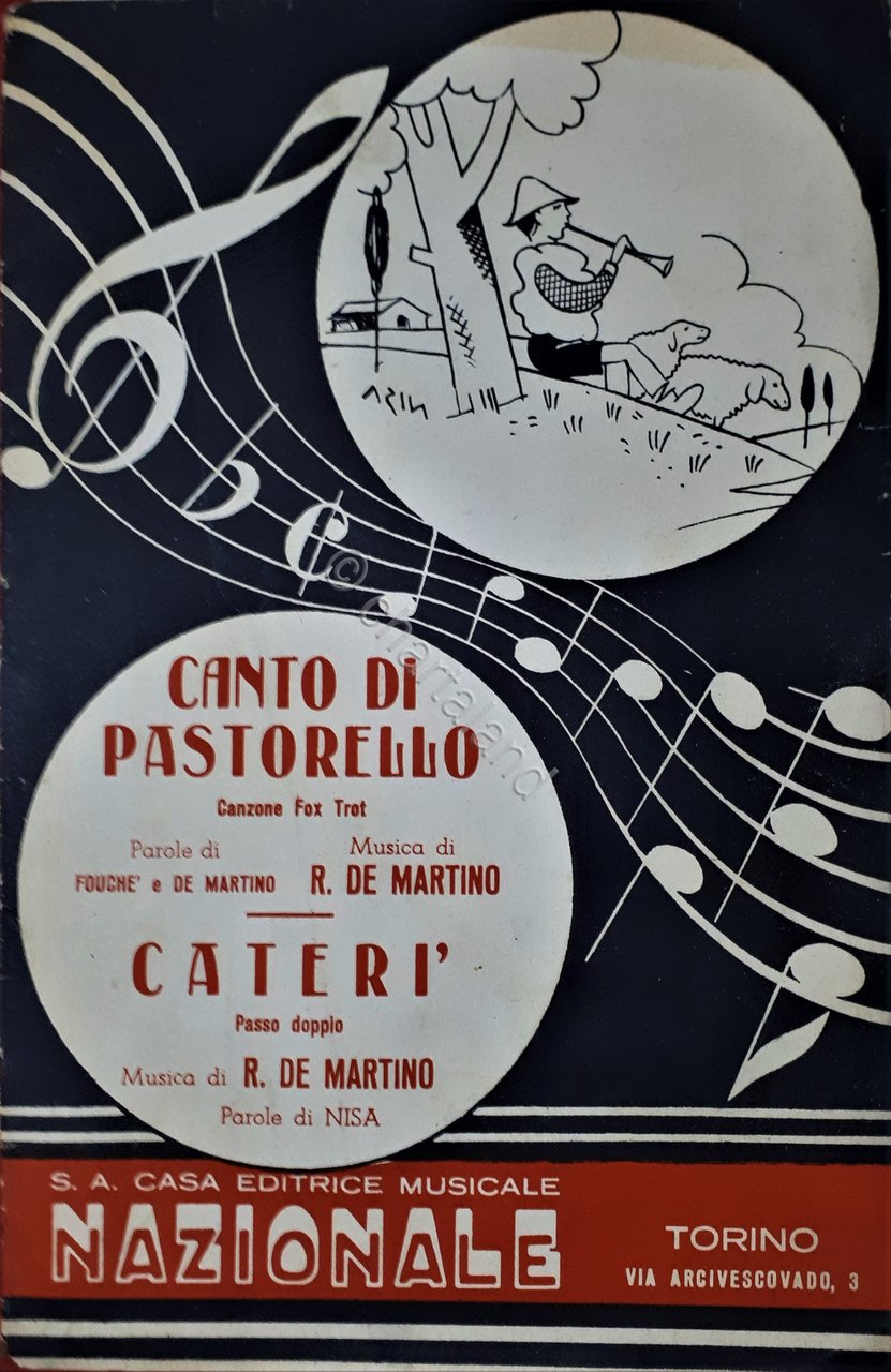 Spartiti - Canto di Pastorello - Canzone Fox Trot di … | Immagine principale