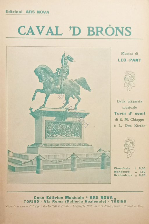 Spartiti - Caval 'd Brons di L. Pant - Tempo … | Immagine Gallery 2