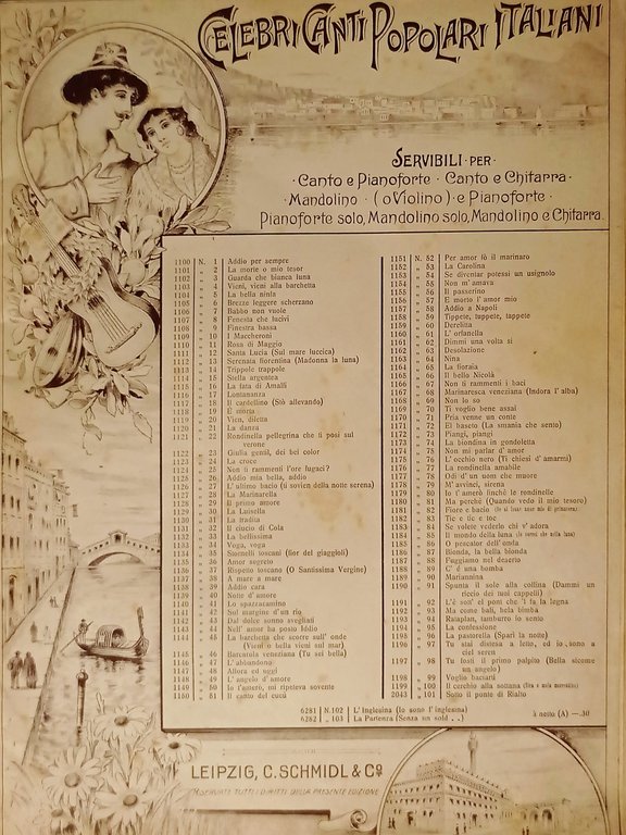 Spartiti - Celebri Canti Popolari Italiani per Canto e Chitarra …
