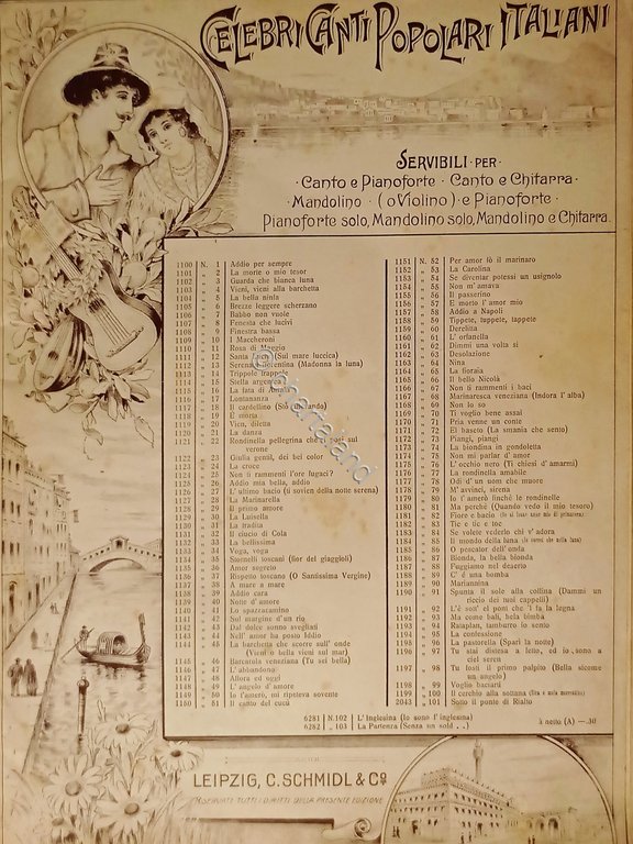Spartiti - Celebri Canti Popolari Italiani per Canto e Chitarra …