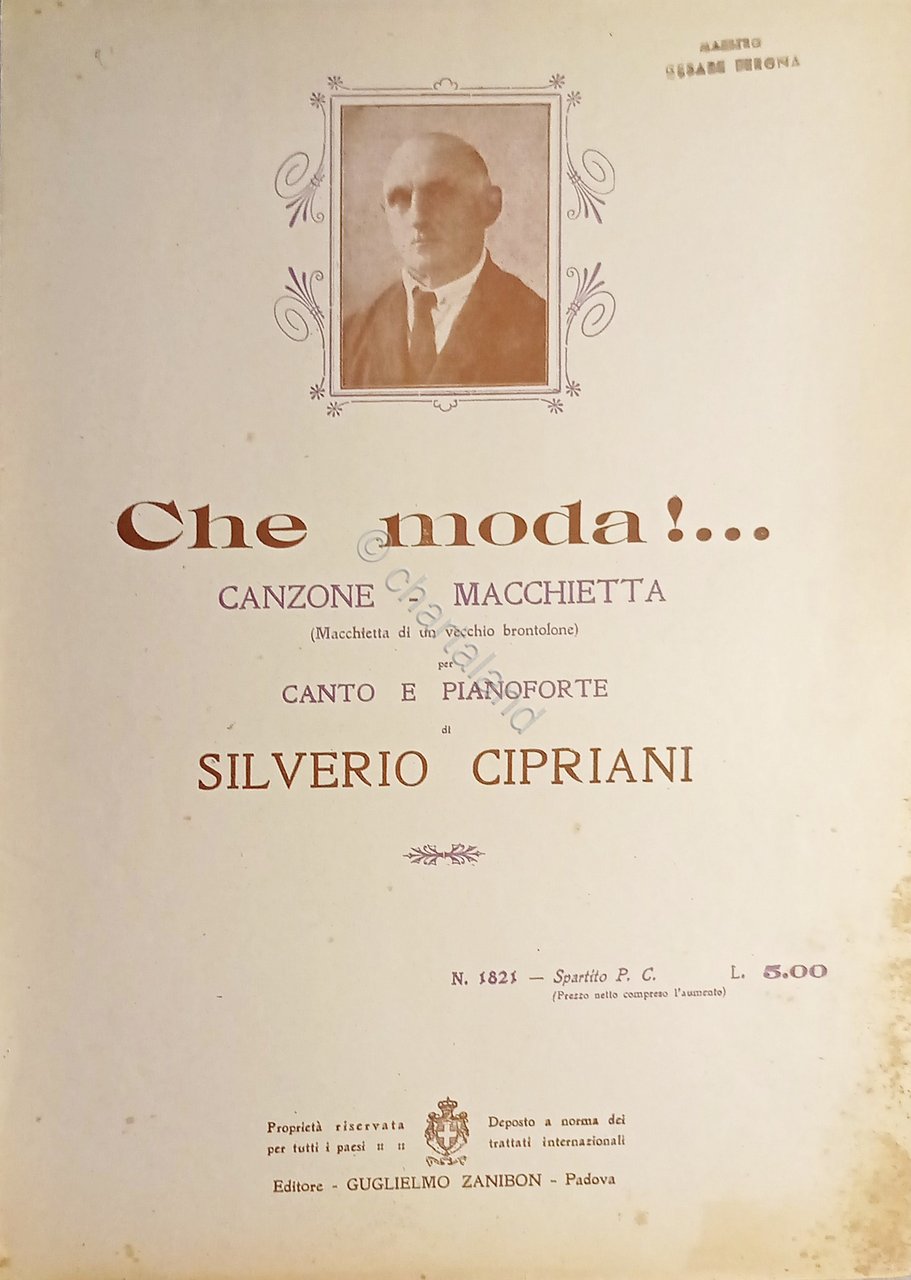 Spartiti - Che moda! - Canzone Macchietta per Canto e …