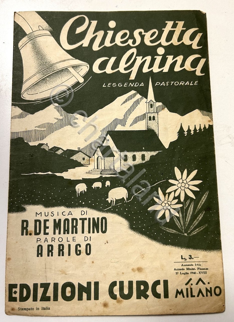 Spartiti - Chiesetta alpina - Musica De martino Fisarmonica mandolino …