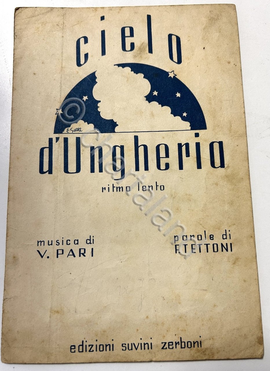 Spartiti - Cielo d'Ungheria Musica di Pari - Fisarmonica mandolino …