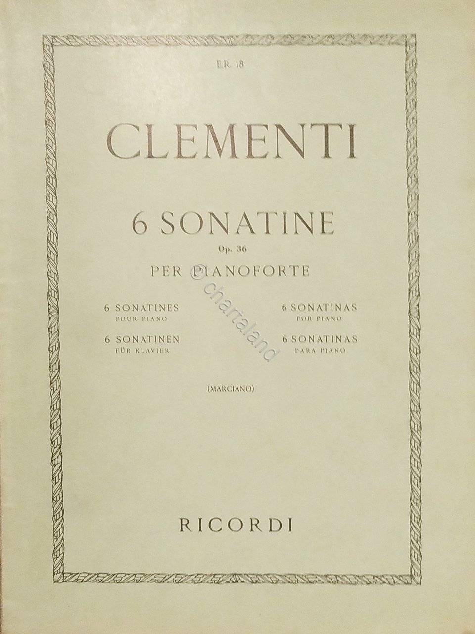 Spartiti - Clementi - 6 Sonatine Op. 36 per Pianoforte …