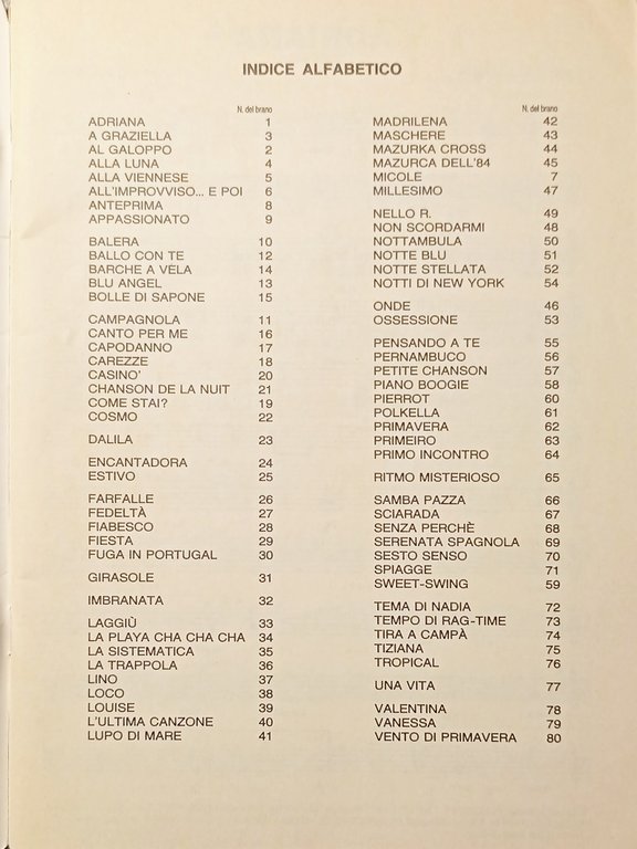 Spartiti - Cocktail di Ballabili e Canzoni - 1989