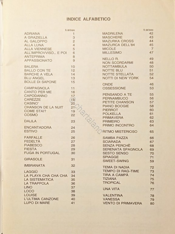 Spartiti - Cocktail di Ballabili e Canzoni - 1989