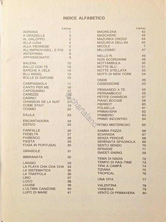 Spartiti - Cocktail di Ballabili e Canzoni - 1989