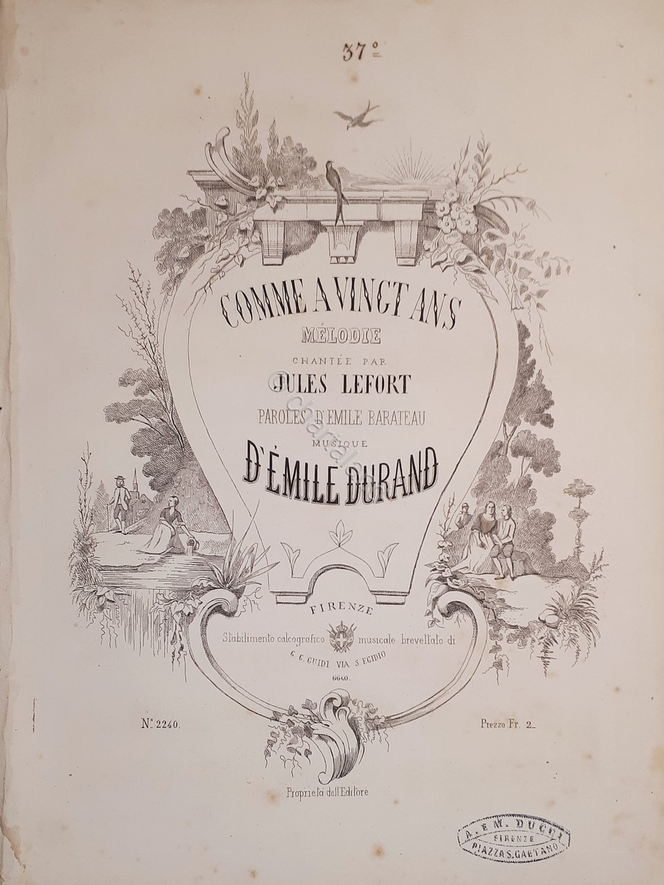 Spartiti - Come a Vingt Ans - Melodie Chantee par … | Immagine principale