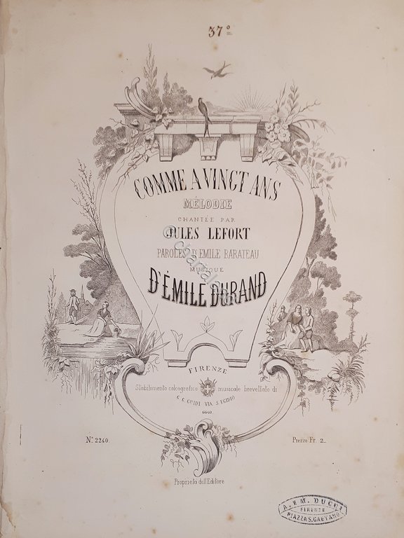 Spartiti - Come a Vingt Ans - Melodie Chantee par … | Immagine Gallery 2