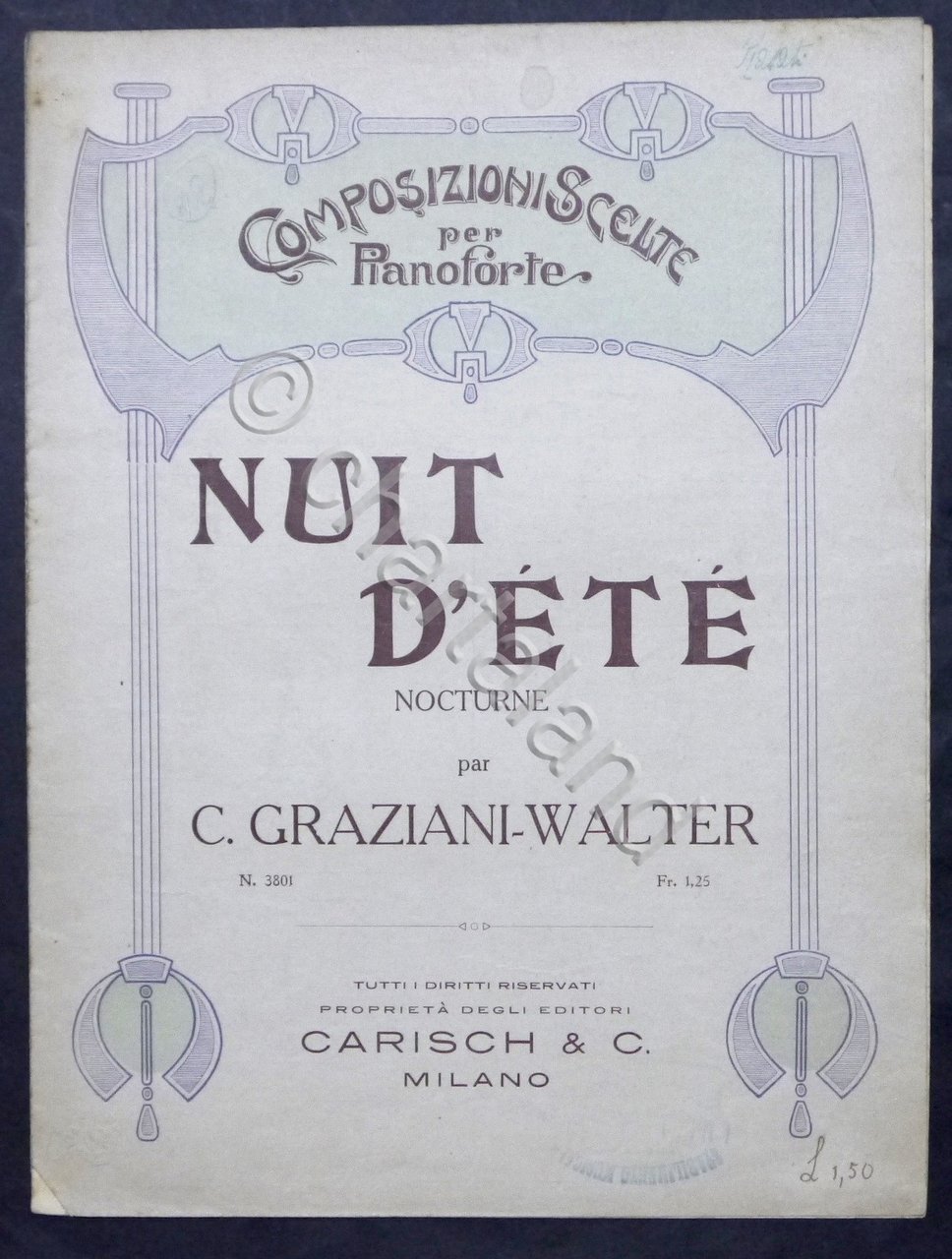 Spartiti - Composizioni per piano - C. Graziani-Walter - Nuit …
