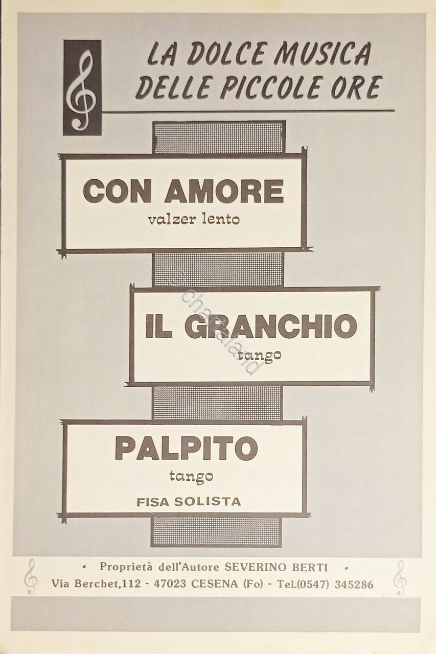 Spartiti - Con Amore - Il Granchio - Palpito - …