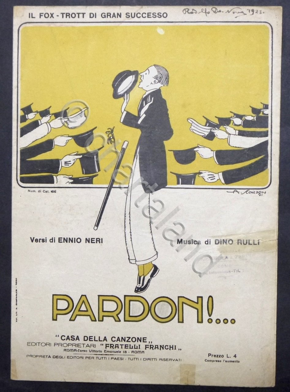 Spartiti - D. Rulli - Pardon! - fox-trot - ed. …