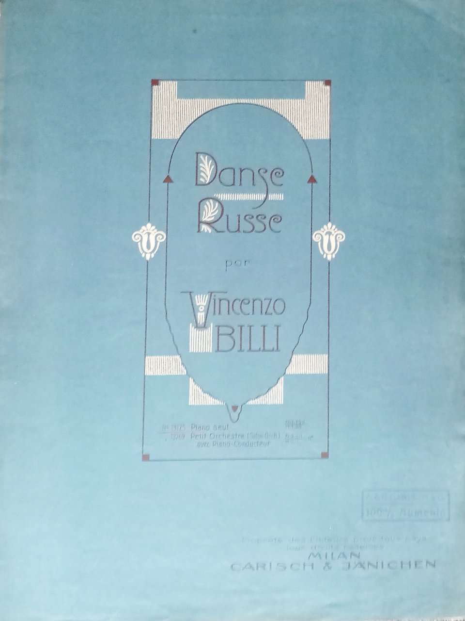 Spartiti - Danse Russe par Vincenzo Billi per Piano Seul … | Immagine principale