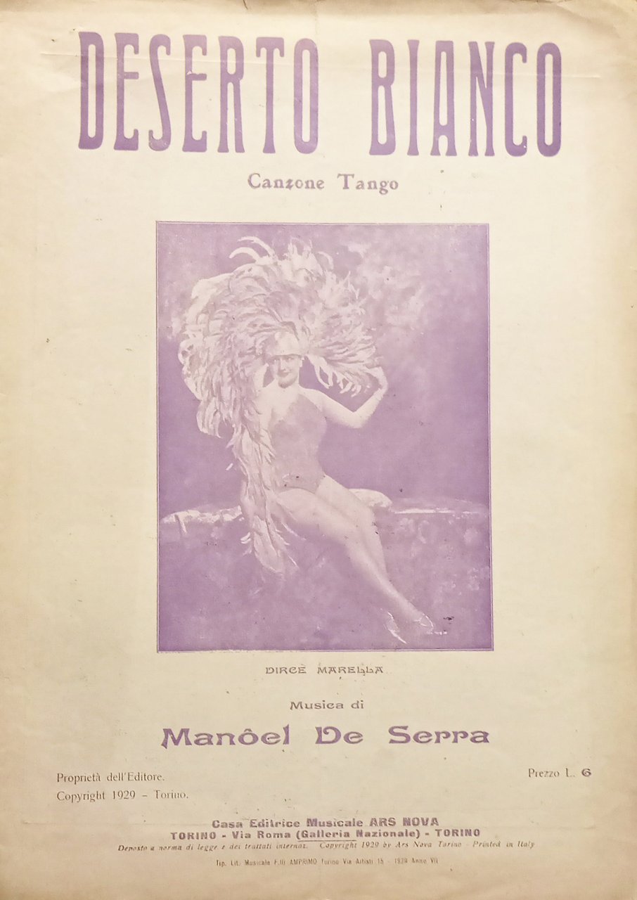 Spartiti - 'Deserto Bianco - Canzone Tango di M. De … | Immagine principale