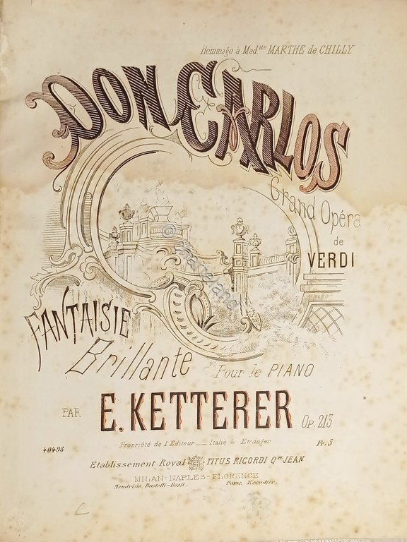 Spartiti - Don Carlos - Fantaisie Brillante pour le Piano … | Immagine Gallery 2