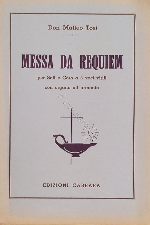 Spartiti - Don Matteo Tosi - Messa da Requiem per … | Immagine Gallery 1