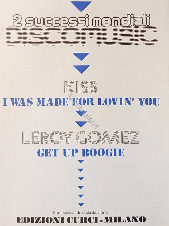 Spartiti - Due Successi Mondiali Discomusic - Kiss - Leroy …