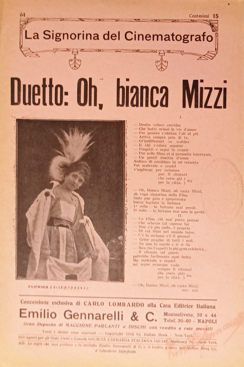 Spartiti - Duetto: Oh, bianca Mizzi - Florica Cristoforeanu - … | Immagine principale