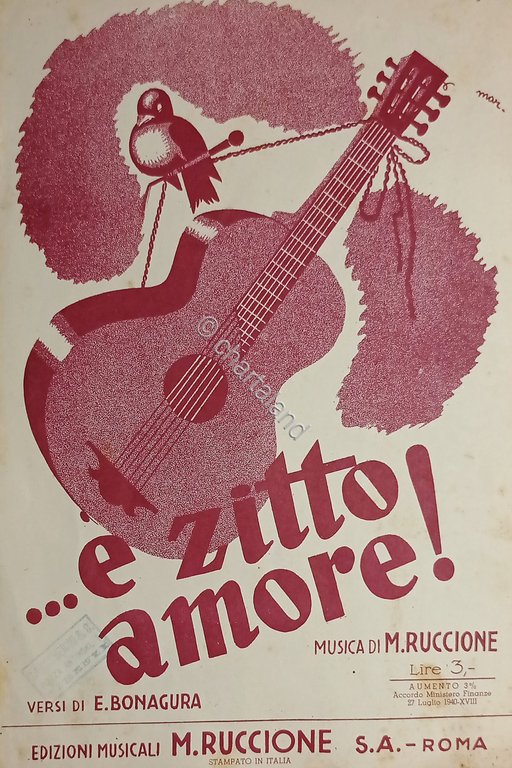 Spartiti - E Zitto Amore! - Parole di E. Bonagura …