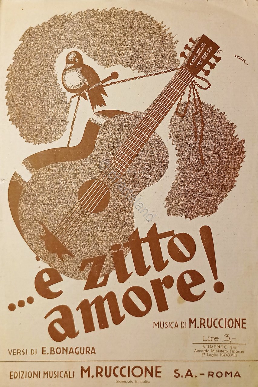 Spartiti - ...E zitto Amore! - Parole di E. Bonagura …