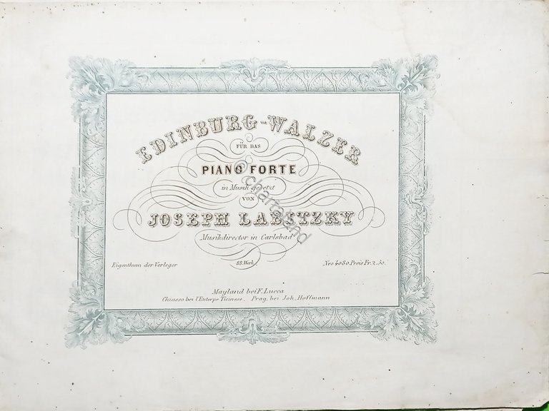 Spartiti - Edinburgh Walzer fur Pianoforte von J. Labitzky - …