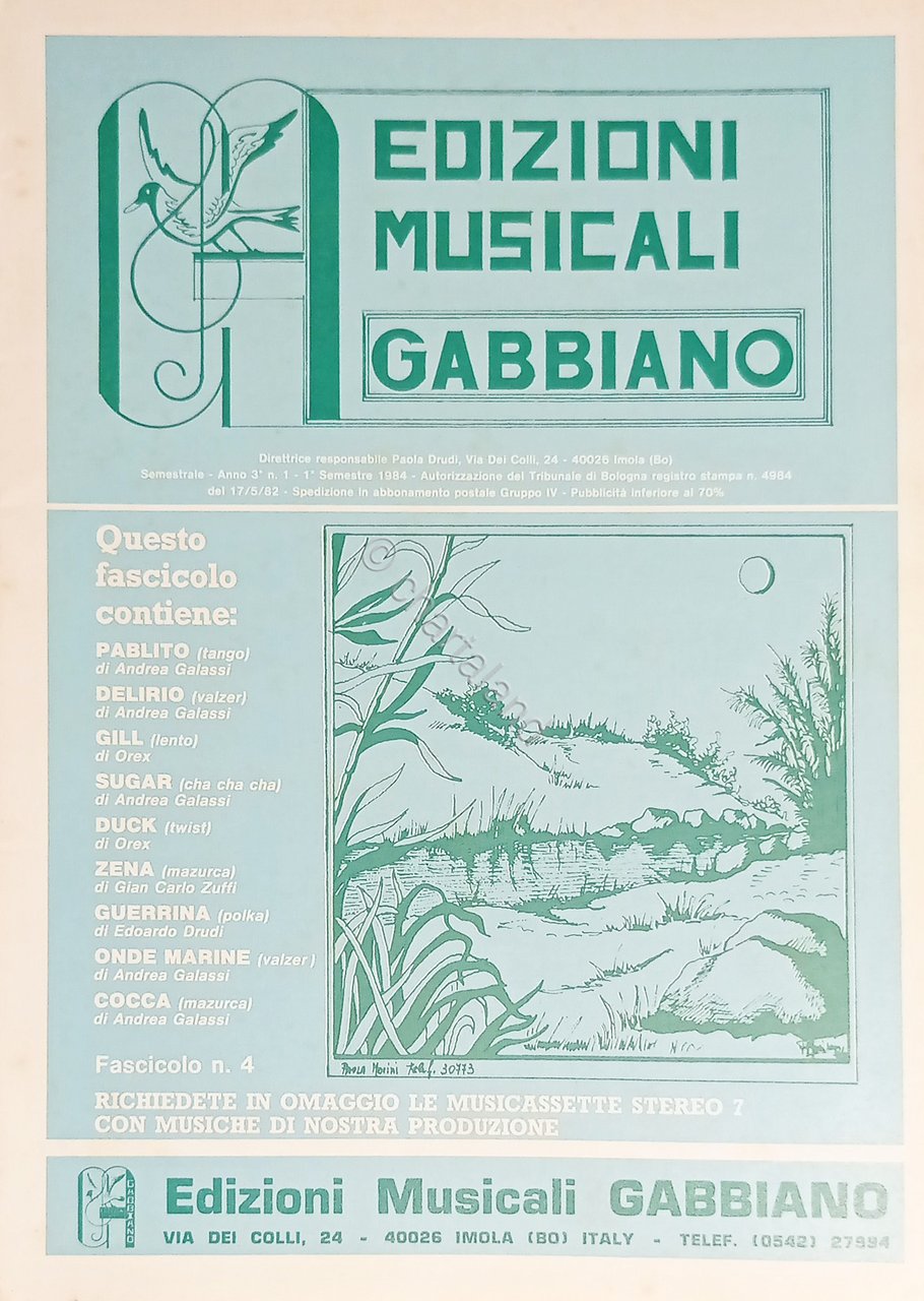 Spartiti - Edizioni Musicali Gabbiano - Raccolta N. 1 - …