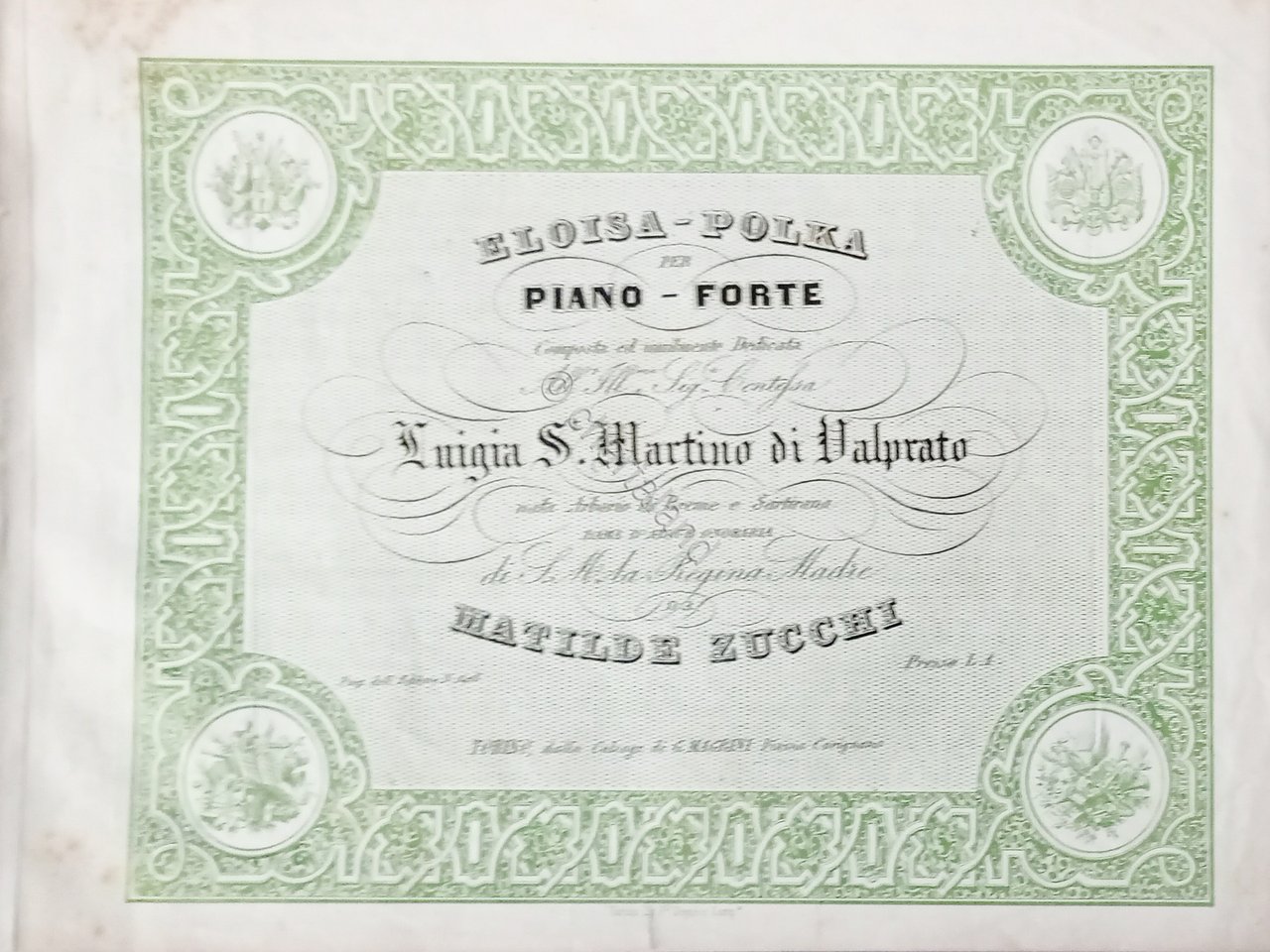 Spartiti - Eloisa Polka per Pianoforte di Matilde Zucchi