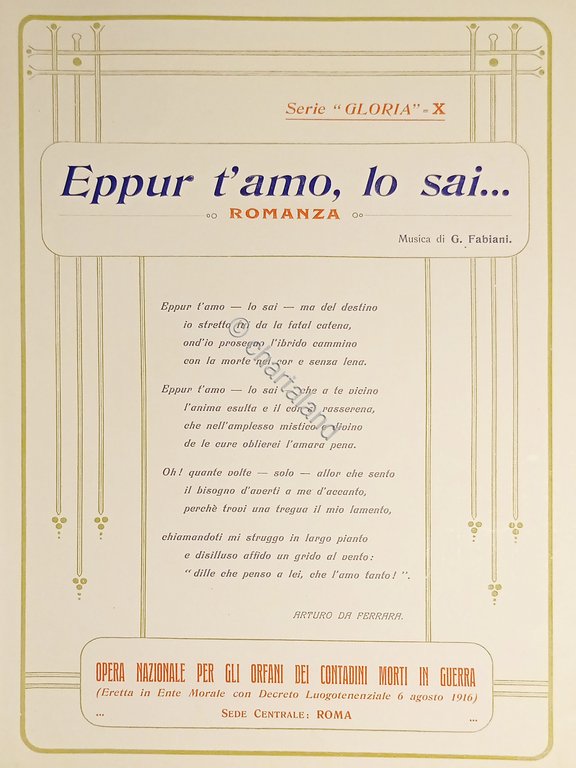 Spartiti - Eppur t'amo, lo sai - Romanza per Canto …