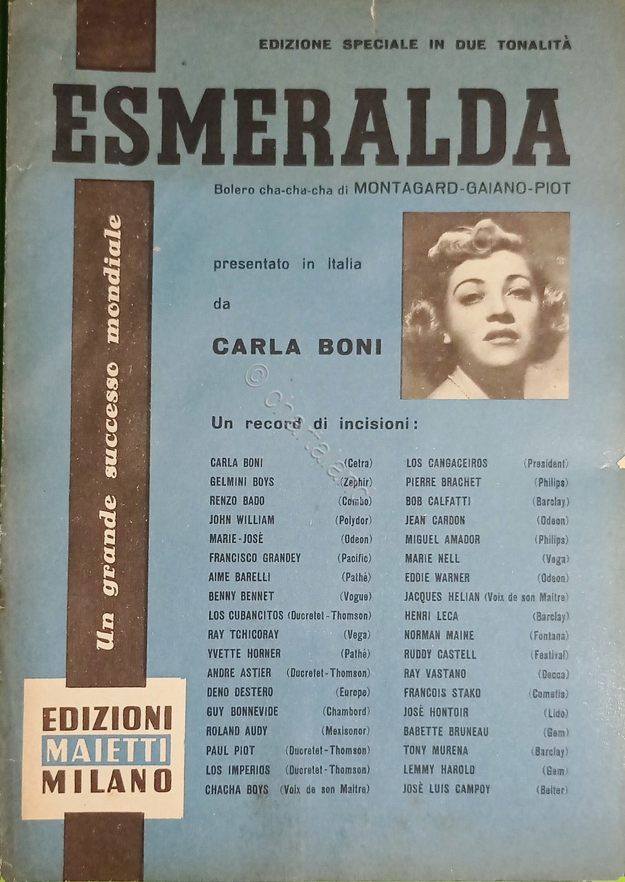 Spartiti - Esmeralda - Bolero Cha Cha Cha di P. …