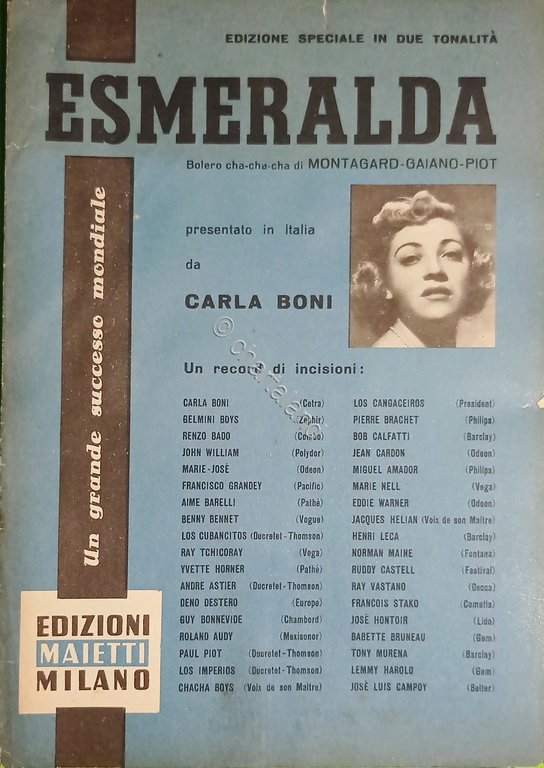 Spartiti - Esmeralda - Bolero Cha Cha Cha di P. …