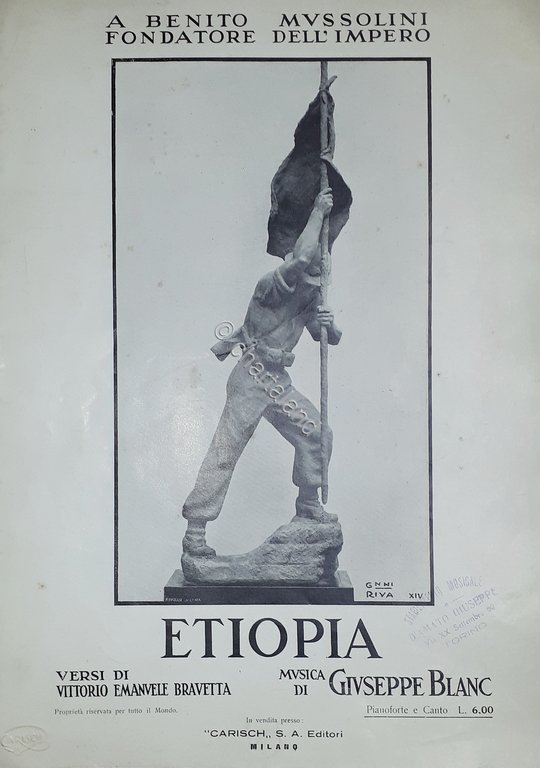 Spartiti - Etiopia - Versi di V. E. Bravetta - … | Immagine Gallery 2