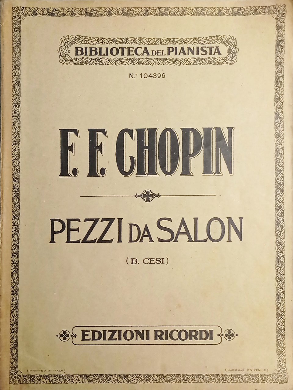 Spartiti - F. F. Chopin - Pezzi da Salon - … | Immagine principale