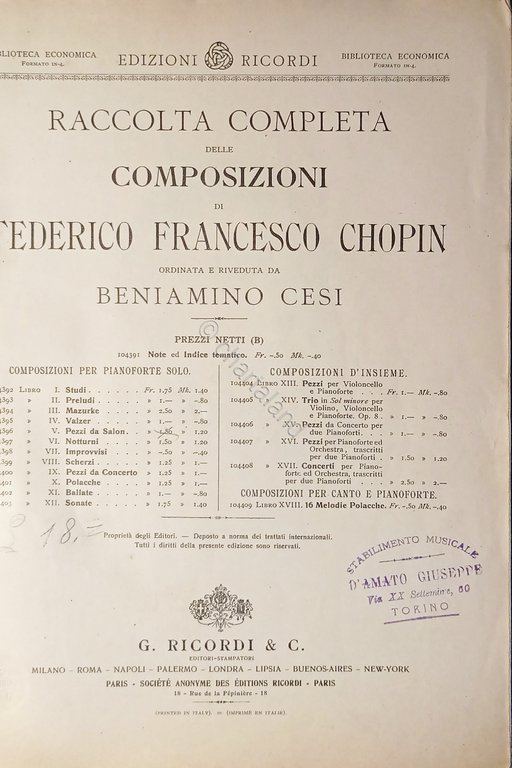 Spartiti - F. F. Chopin - Pezzi da Salon - … | Immagine Gallery 4