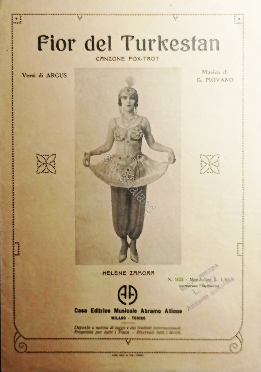 Spartiti - Fior del Turkestan - Canzone Fox trot di …