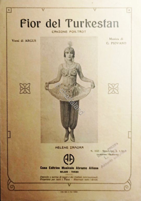 Spartiti - Fior del Turkestan - Canzone Fox trot di …