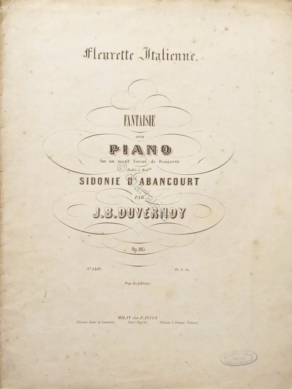 Spartiti - Fleurette Italienne - Fantaisie pour Piano par J. … | Immagine Gallery 2