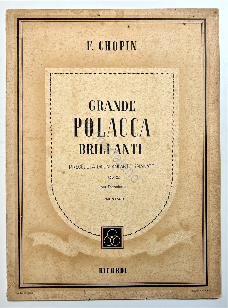 Spartiti - Fryderyk Chopin - Grande Polacca Brillante per Piano …